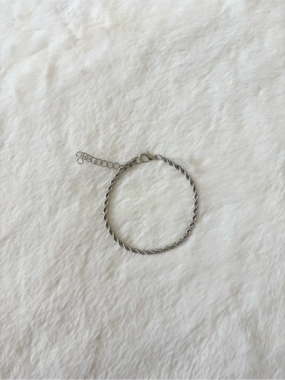 5/$15 🩷 MUST BUNDLE Silver Twisted Rope Bracelet - Women Jewelry